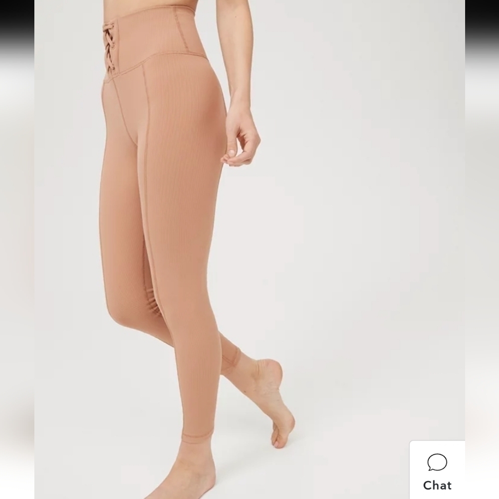 OFFLINE Ribbed High Waisted Lace Up Legging Size Small